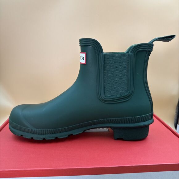 Hunter Original Chelsea Women's Waterproof Ankle Rain Boots, Green Size 7 NEW - Picture 7 of 16